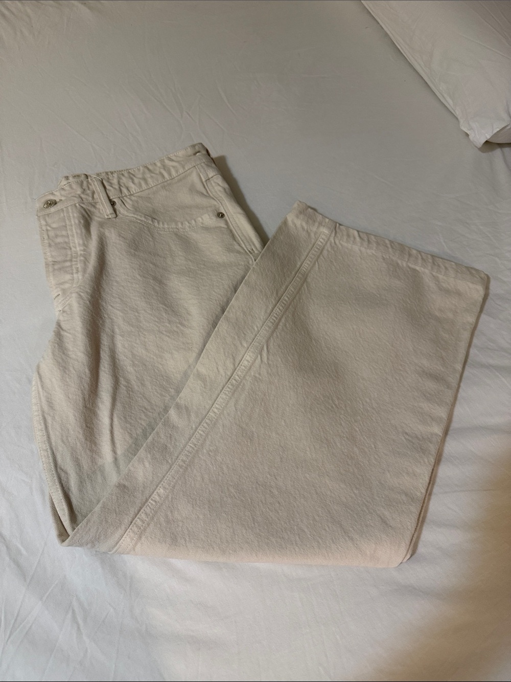 We The Free Wide-Leg Jeans in Light Cream